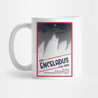 Enceladus Space Poster Mug